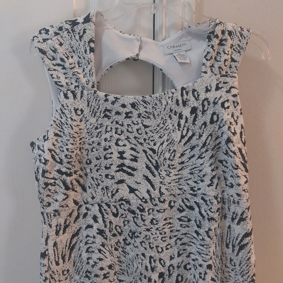 CARMEN Carmen Marc Volvo Black and  White Dress Size Large - Picture 3 of 12